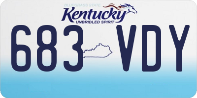 KY license plate 683VDY