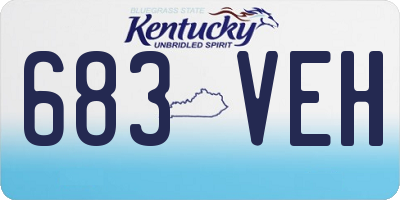 KY license plate 683VEH