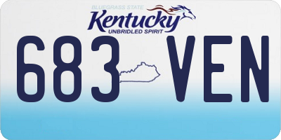 KY license plate 683VEN