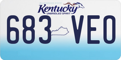 KY license plate 683VEO