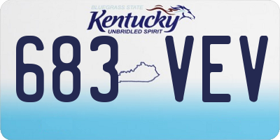KY license plate 683VEV