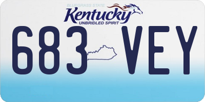 KY license plate 683VEY