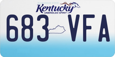 KY license plate 683VFA
