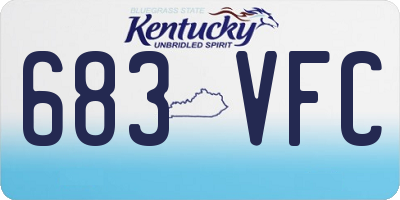 KY license plate 683VFC