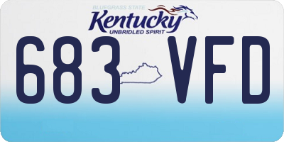 KY license plate 683VFD