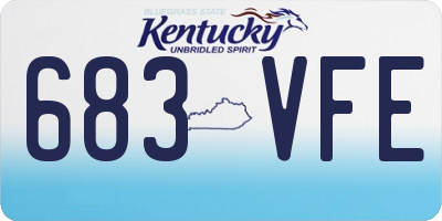 KY license plate 683VFE