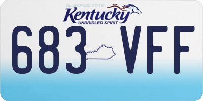 KY license plate 683VFF