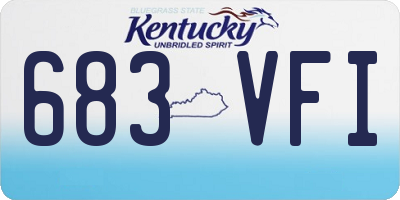 KY license plate 683VFI