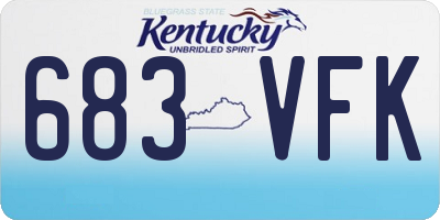 KY license plate 683VFK