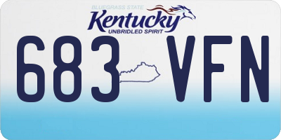 KY license plate 683VFN