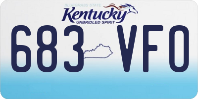 KY license plate 683VFO