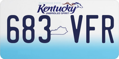 KY license plate 683VFR