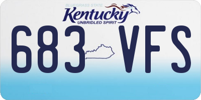KY license plate 683VFS