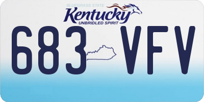 KY license plate 683VFV