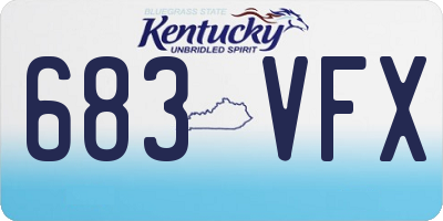 KY license plate 683VFX