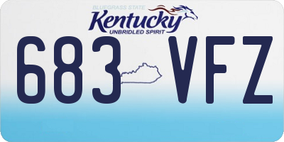 KY license plate 683VFZ
