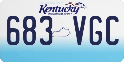 KY license plate 683VGC