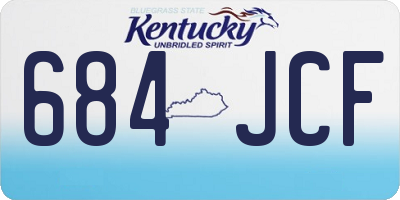 KY license plate 684JCF