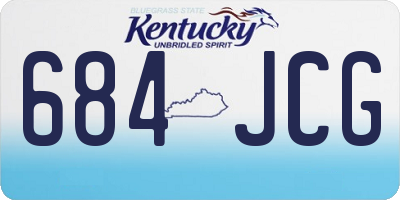 KY license plate 684JCG