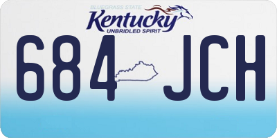 KY license plate 684JCH