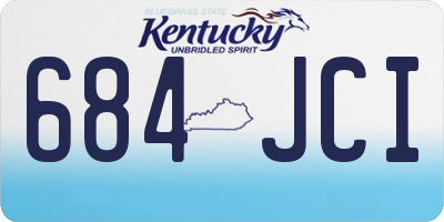 KY license plate 684JCI