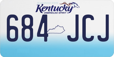 KY license plate 684JCJ