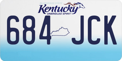 KY license plate 684JCK