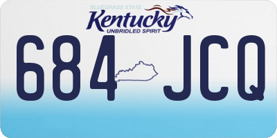 KY license plate 684JCQ