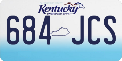 KY license plate 684JCS
