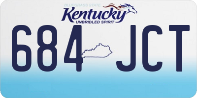 KY license plate 684JCT