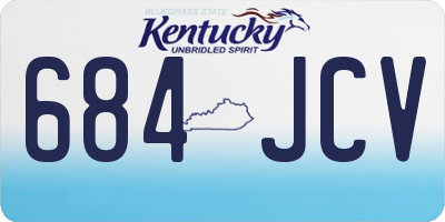 KY license plate 684JCV