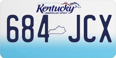 KY license plate 684JCX