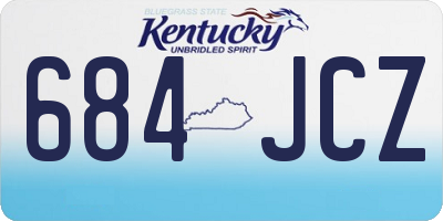 KY license plate 684JCZ