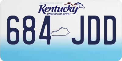 KY license plate 684JDD
