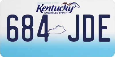 KY license plate 684JDE
