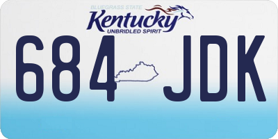 KY license plate 684JDK