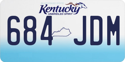 KY license plate 684JDM