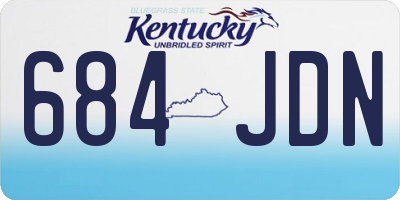 KY license plate 684JDN