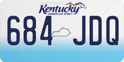 KY license plate 684JDQ