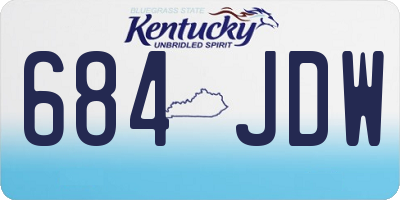KY license plate 684JDW