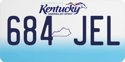 KY license plate 684JEL