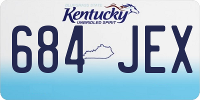 KY license plate 684JEX