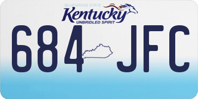 KY license plate 684JFC