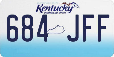 KY license plate 684JFF