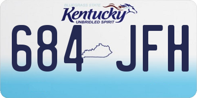 KY license plate 684JFH