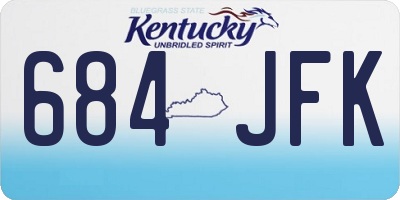 KY license plate 684JFK