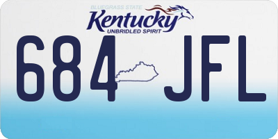 KY license plate 684JFL