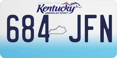 KY license plate 684JFN