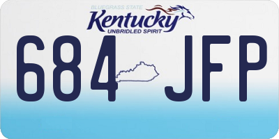 KY license plate 684JFP