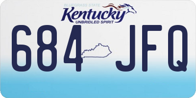 KY license plate 684JFQ